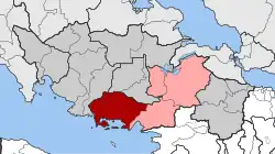 Location within the regional unit