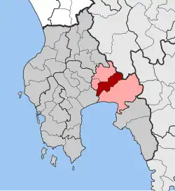 Location within the regional unit