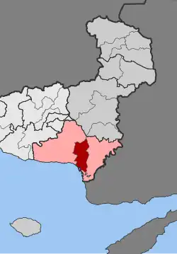 Location within the regional unit