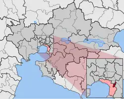 Location within the regional unit