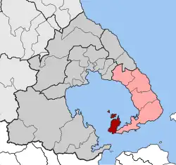 Location within the regional unit