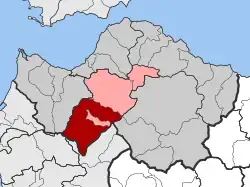 Location within the regional unit