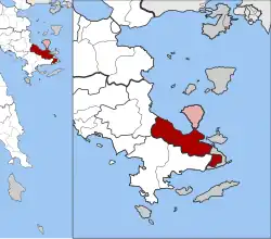 Location within the regional unit
