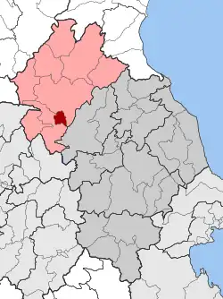 Location within the regional unit