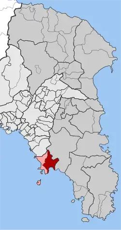 Location within the regional unit