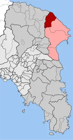 Location within the regional unit