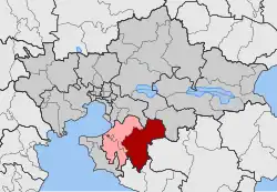 Location within the regional unit