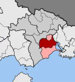 Location within the regional unit