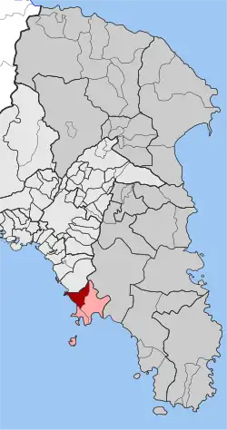 Location within the regional unit