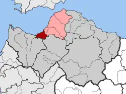 Location within the regional unit