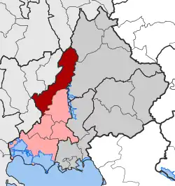 Location within the regional unit
