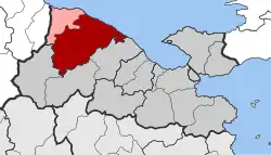 Location within the regional unit