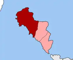 Location within the Cyclades