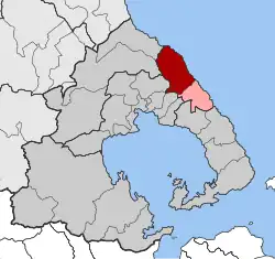 Location within the regional unit