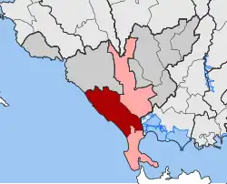 Location within the regional unit