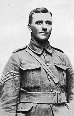 Head and shoulders portrait of a man in military uniform