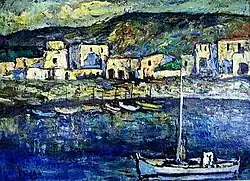 Marina (ca.1968), Oil on Canvas 24 x 30in, Private Collection RT