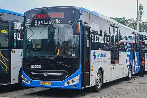 Zhongtong LCK6126EVGRA1 electric bus, serving corridor 2