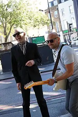 Oliver and Jonny performing in Camden Town, London