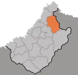 Map of Chagang showing the location of Hwapyong