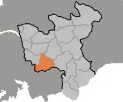 Map of North Hwanghae showing the location of Rinsan