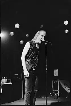 Younger during a performance by Radio Birdman in Melbourne in 1996.
