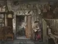 Inside a Welsh farmhouse (between 1854 and 1864)