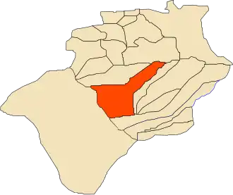 Location of Béni Abbès commune within Béchar Province