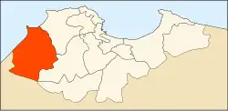 Map of Algiers Province highlighting Zéralda District