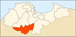 Map of Algiers Province highlighting Baraki District