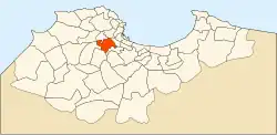 Location of Hydra, Algeria within Algiers Province