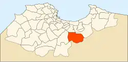Location of the commune within Algiers