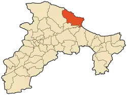Location of Béjaïa within Béjaïa Province