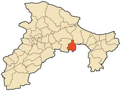 Location of Taliwin Mountain in Kendira Municipality