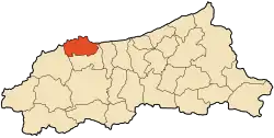 Location of Jijel in the Jijel Province