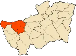 Map of Algeria highlighting Souk Ahras Province