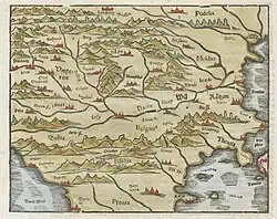 9th Map of Europe Dacia, Moesia, and Thrace