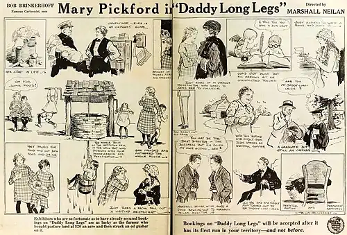 Comic-strip ad for Daddy-Long-Legs (1919) in
