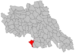 Location in Iași County