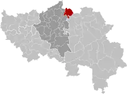 Location of Dalhem in Liège province