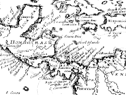 Engraved map of Central America
