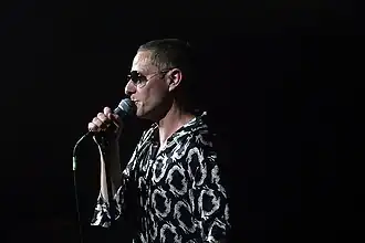 Daníel Ágúst Haraldsson performing with GusGus in Aarhus, Denmark 2016