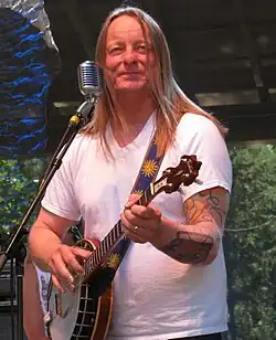 Danny Barnes on stage at the Northwest String Summit on July 21, 2013.