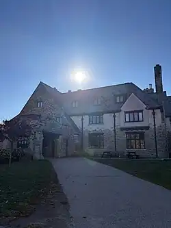Dante Lenardon Hall, a Tudor Revival style building on King’s University College campus, in London, Canada built in 1935.