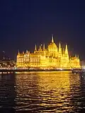 Parliament on a bright night