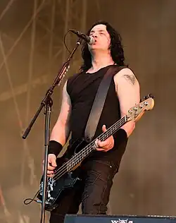 Zing performing with Danzig in 2018