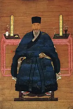 Man wearing daofu with dadai-belt.