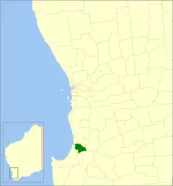 Location in Western Australia