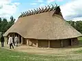 Reconstructed Iron age house in Lower Saxony, Germany, c. 300 BC