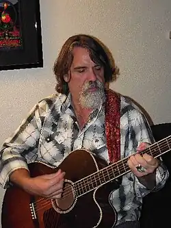 Darrell Scott at the Cactus Cafe in Austin, Texas. Photo by Ron Baker (2011).